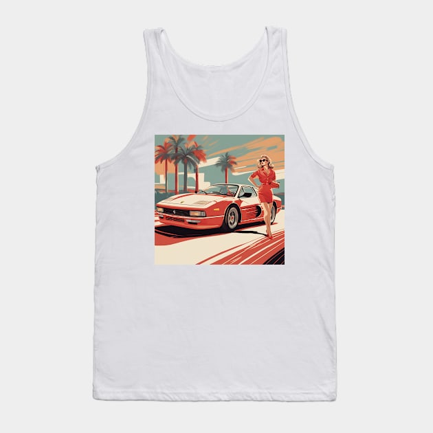 Lady in Red Horse Ferrari Femme Tank Top by di-age7